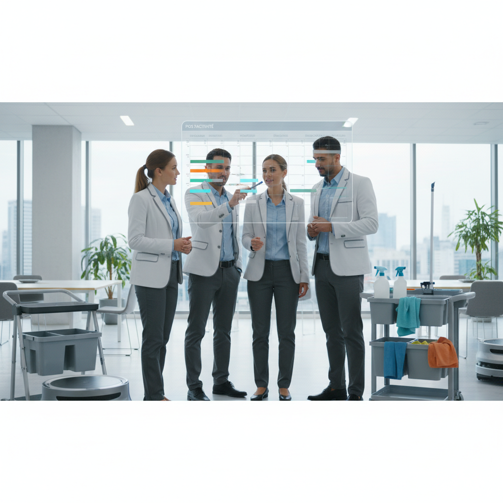 Image d'illustration pour l'article : Pics d'activité en propreté : optimiser la gestion de vos plannings agents